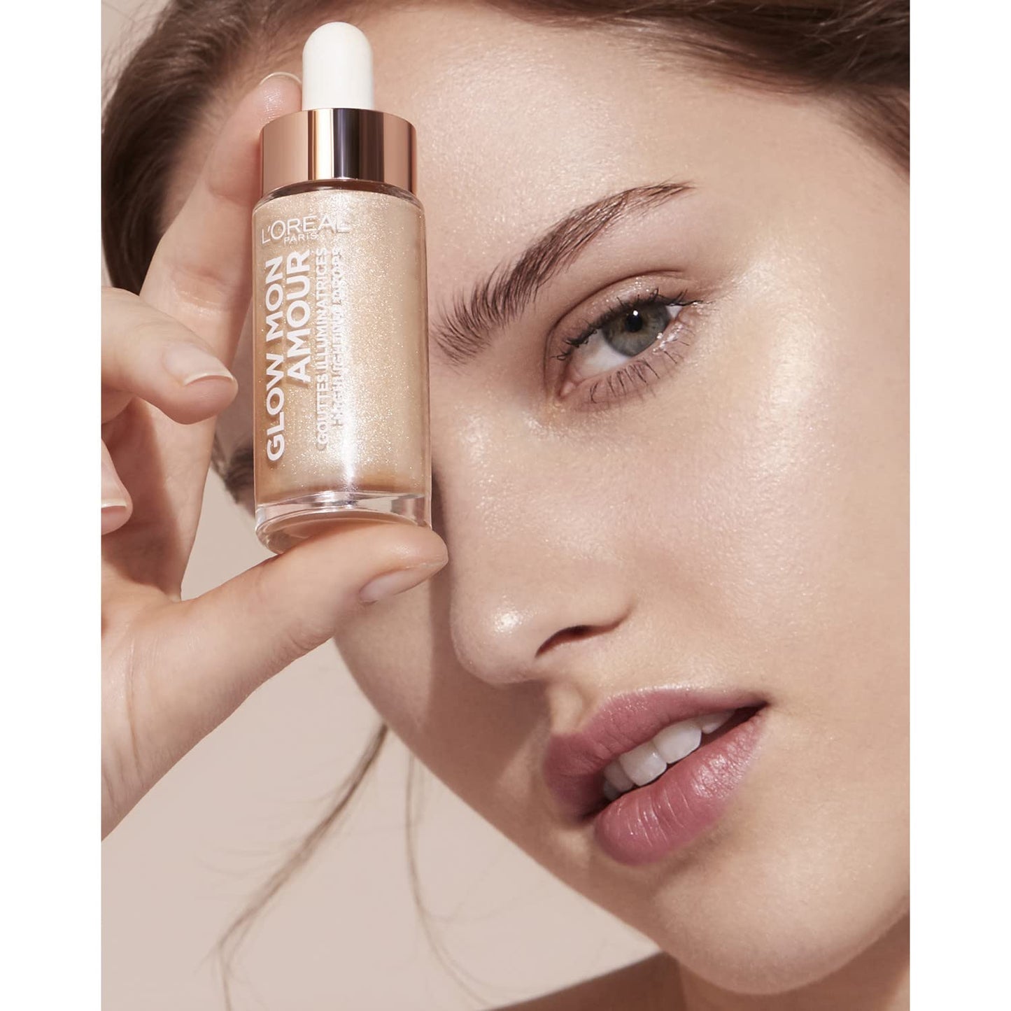 L’Oreal Paris Highlighting Drops, Glow Mon Amour Sparkling Love, Natural and Luminous, Liquid Formula with Nourishing Coconut Oil