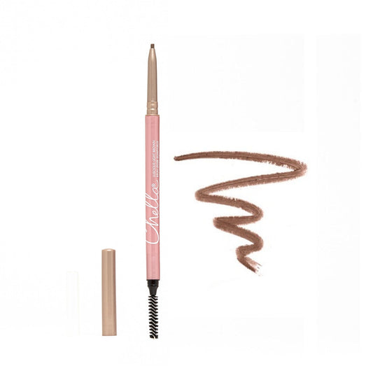 Chella Eyebrow Pencil, Luscious Light Brown - Vegan, Gluten Free, Cruelty Free, Paraben Free, Long Wearing, Smooth Consistency