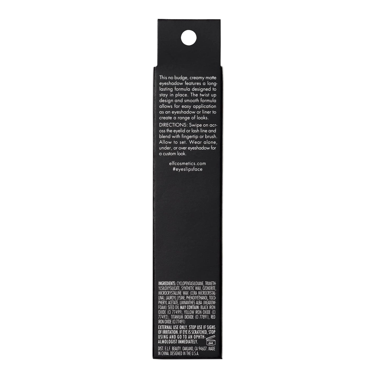 e.l.f. Cosmetics No Budge Matte Eyeshadow Stick, One-Swipe Cream Eyeshadow Stick, Long-Wear & Crease Resistant, Matte Finish, Cool Beans