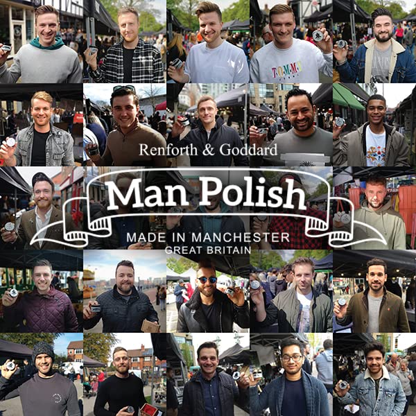 Man Polish Men's Moisturiser - Premium Sensitive Natural Anti Ageing Men's Moisturiser for Face 50ml