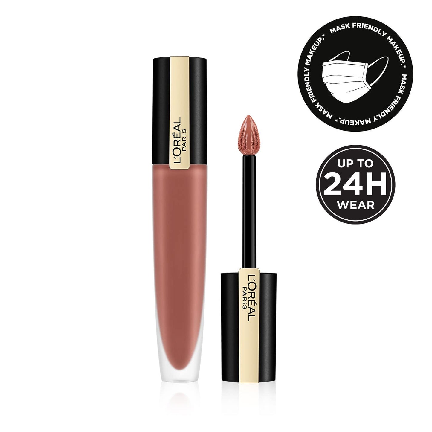 L'Oréal Paris Rouge Signature Matte Liquid Lipstick, Ultra-Matte Lip Stain, Up To 24 Hours of Colour, 41 ml, Shade: 116, I Explore