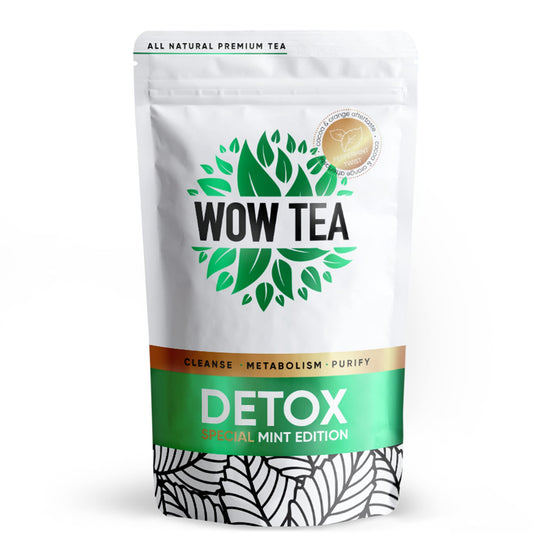 WOW TEA Mint Detox - Full Body Cleanse, Gut Health & Slimming Effect, Belly Bloating Relief
