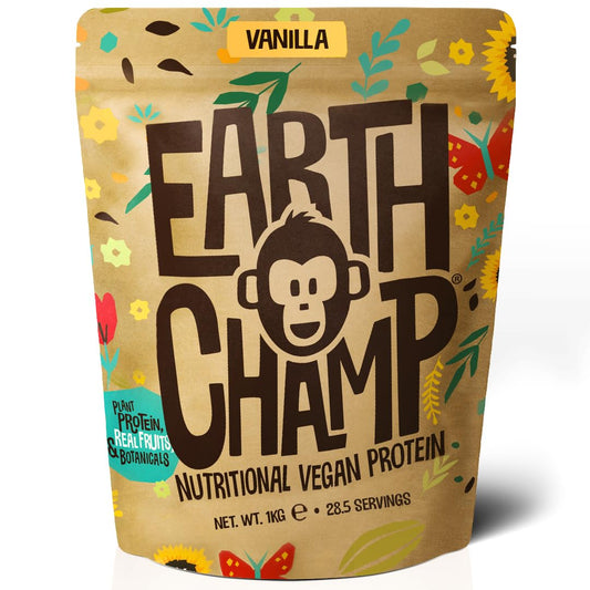 EarthChamp Vegan Vanilla Protein Powder 1 kg | TRYTLION