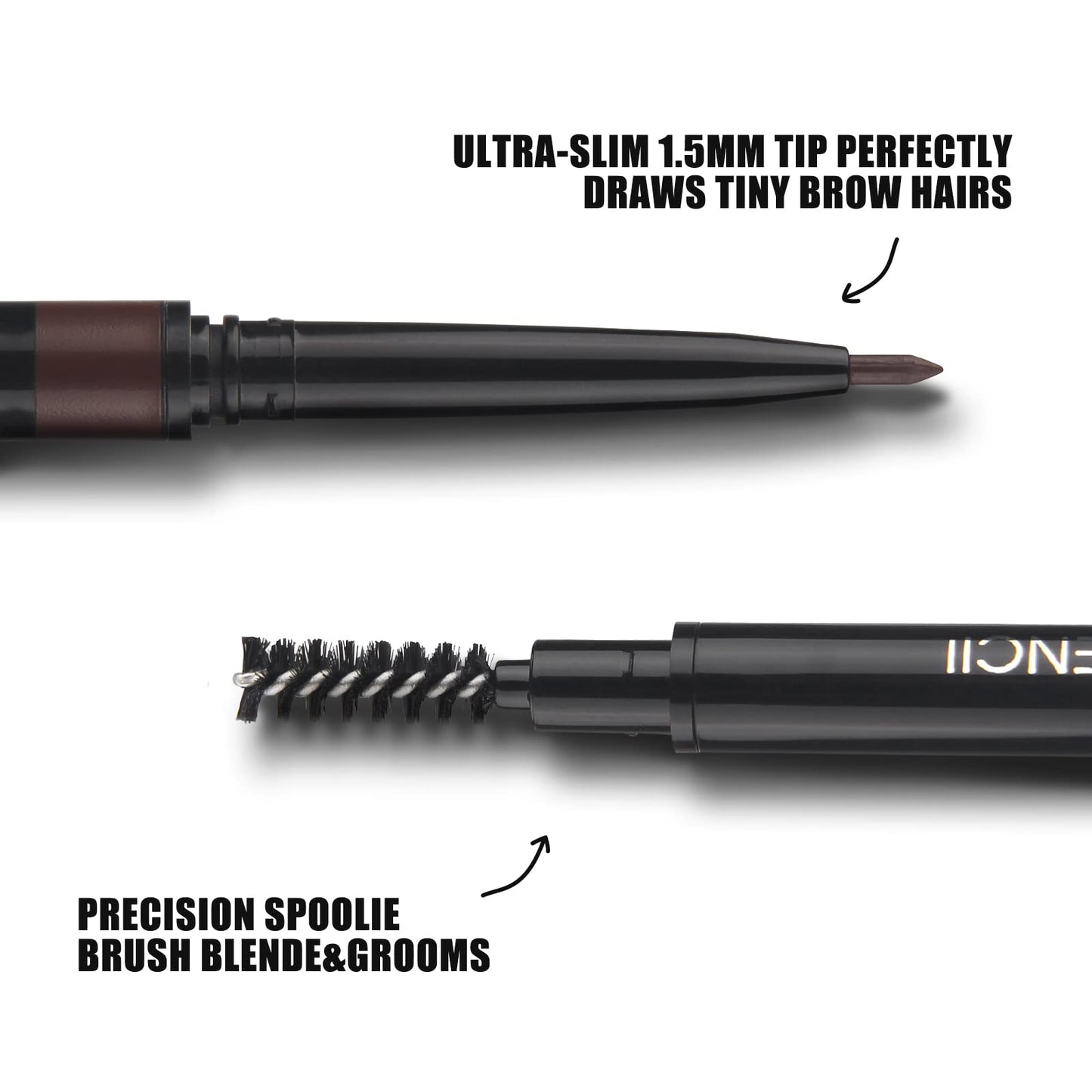 Natural Look Eyebrow Pencil, Long-Lasting & Waterproof, Precise Application, Vegan & Cruelty-Free 0.08g (103#Dark Brown)