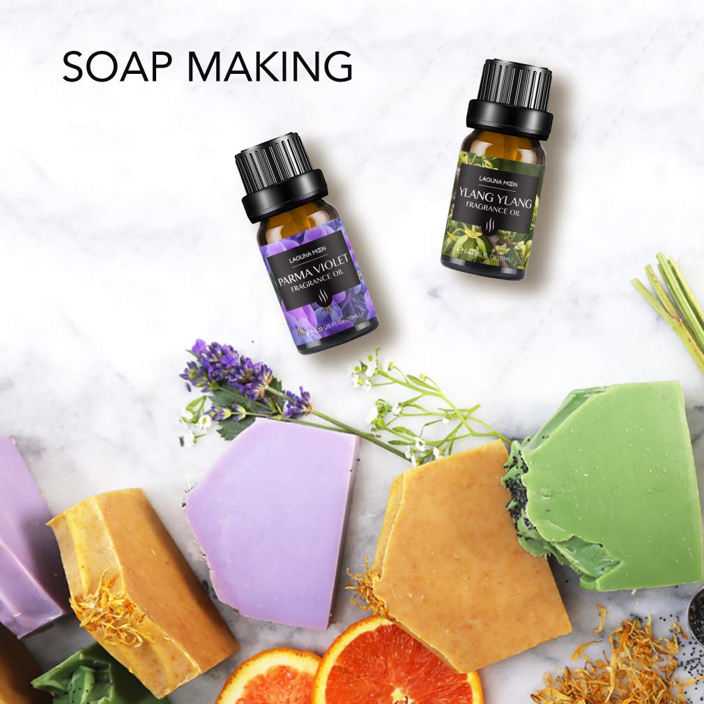Fragrance Oils Gift Set TOP 16 Aromatherapy Premium Grade Oils Kit Fragrance Oils for Candle Making, Soap Making, Diffuser, Perfume, Bath - 10ml/Bottle