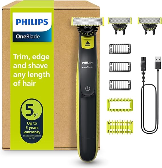 Philips OneBlade Hybrid 360 Electric Shaver for Face & Body (Model QP2824/31)