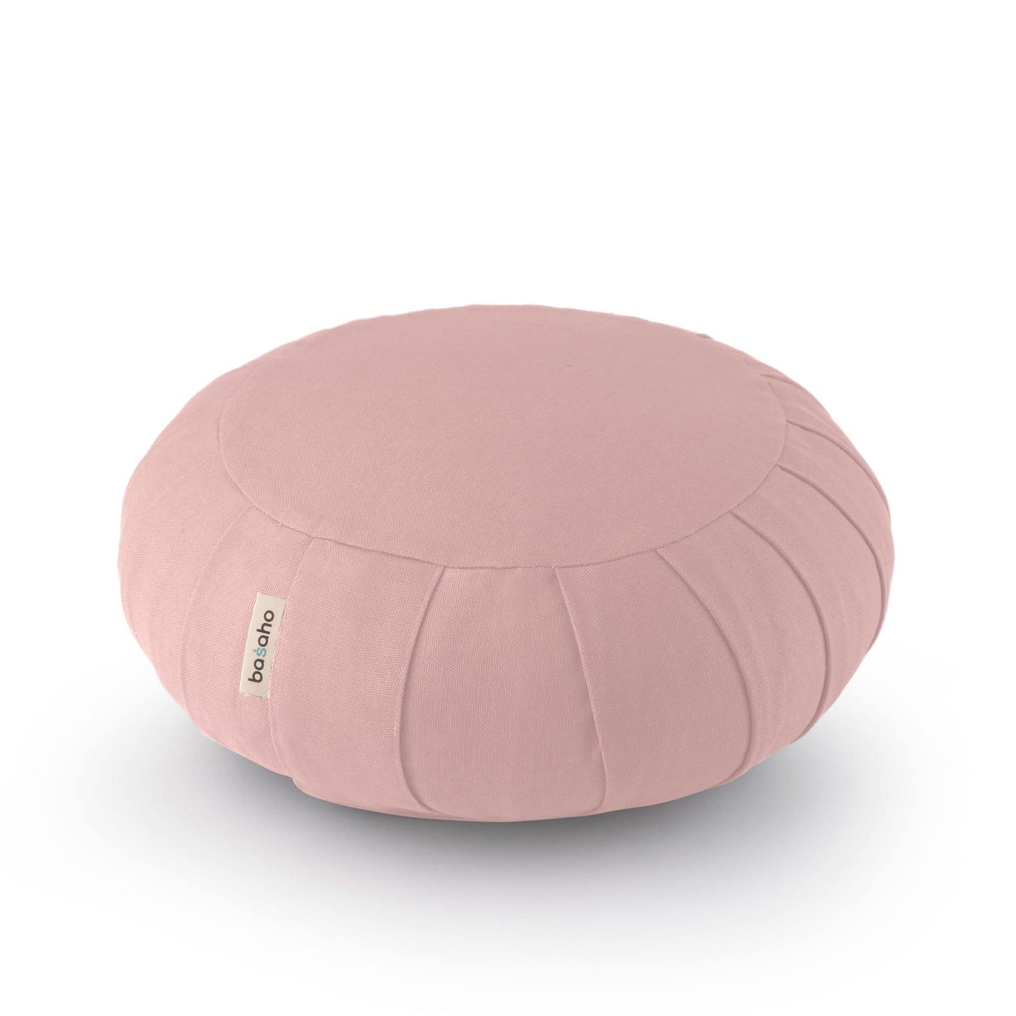 basaho CLASSIC Zafu Meditation Cushion | Organic Cotton | Buckwheat Hulls | Removable Washable Cover (Pale Pink)