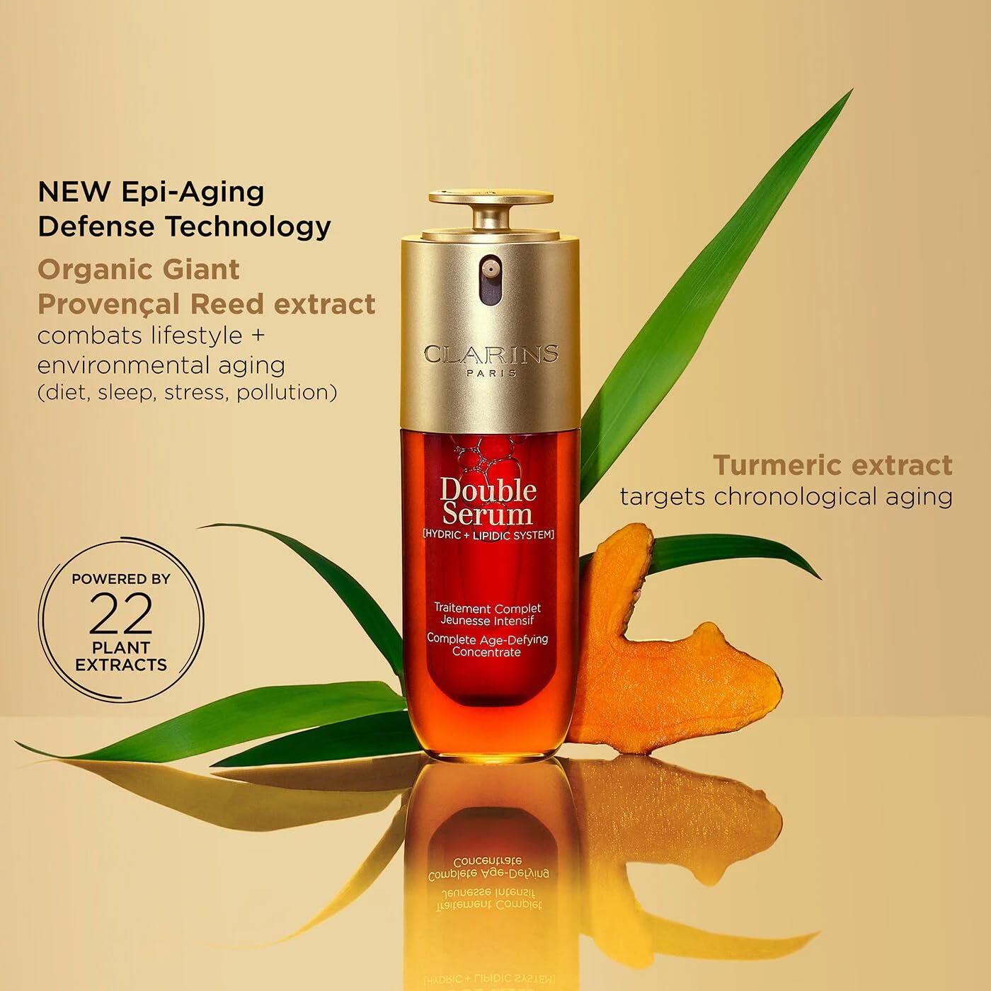 Clarins NEW Double Serum | Anti Aging Face Serum | Visibly Firms, Smoothes, Boosts Radiance, and Refines Pores | 24H Hydration | All Skin Types 50ml