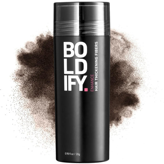 BOLDIFY Hair Fibres (28g) - Fill In Thinning and Fine Hair for an Instantly Fuller, Thicker Look - 14 Shades for Women and Men - Dark Brown