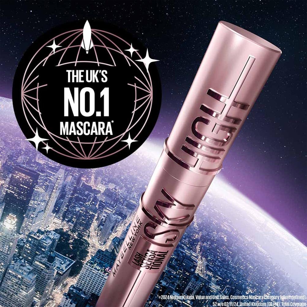 Maybelline Mascara, Lash Sensational Sky High Volumizing & Thickening, Eyelash Lengthening, Flake-Free Formula, Washable Mascara Infused with Bamboo Extract, Colour: Brown