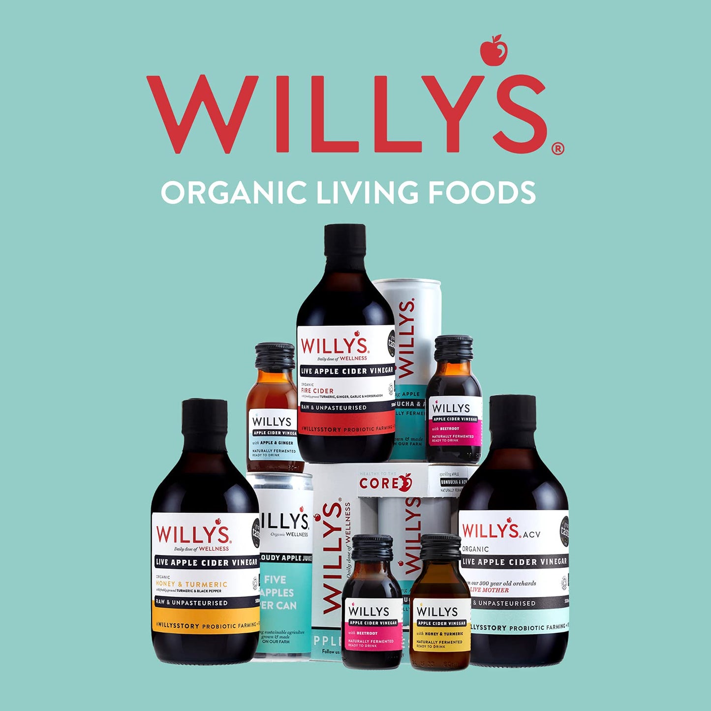 WILLY'S Apple Cider Vinegar with Live Mother - Probiotics For Detox & Gut Health - 5L Refill Bag In Box - Sustainable ACV