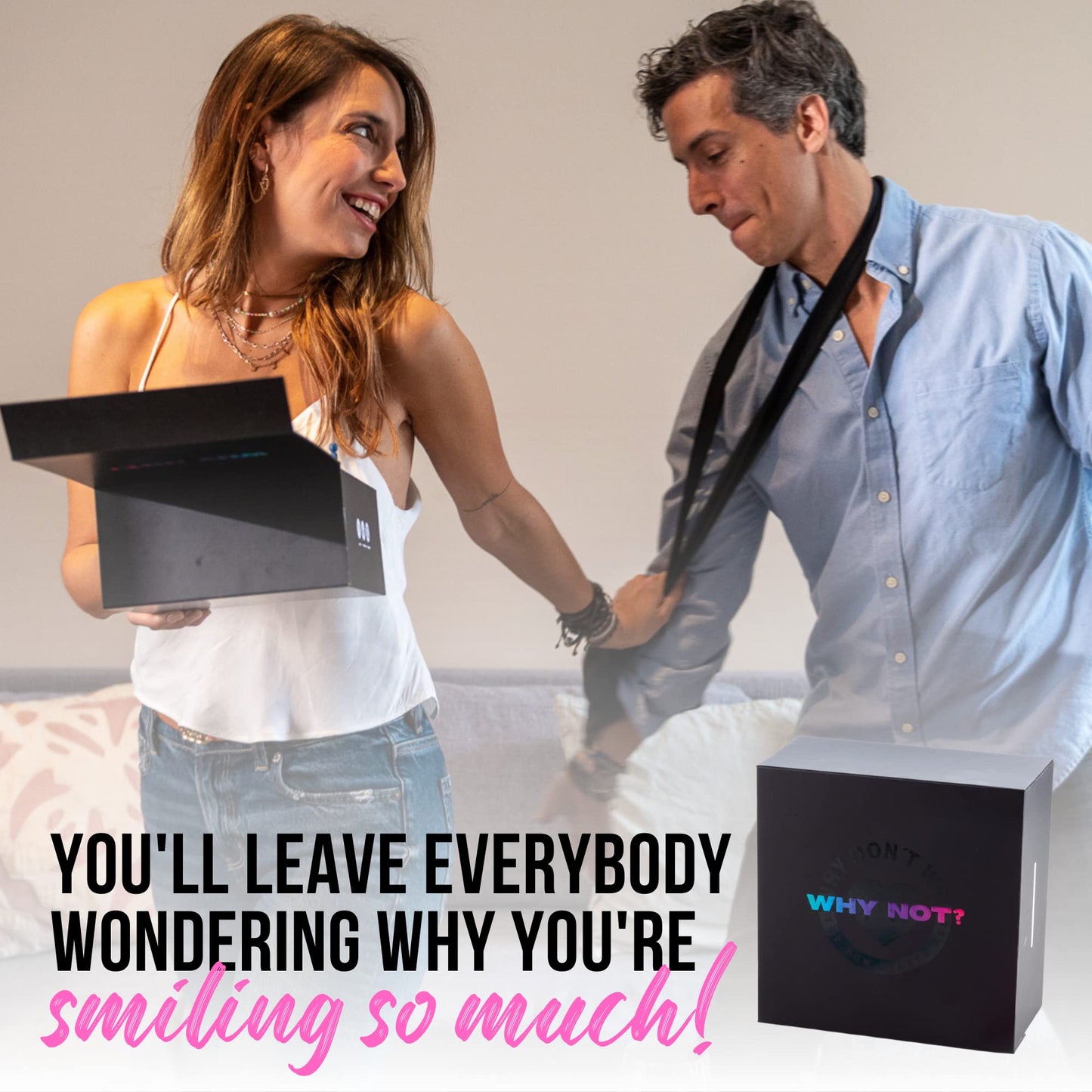 Why Not? Fun and Romantic Board Couples Game - 170 Cards with Conversations Dares and More. Perfect for a Date Night