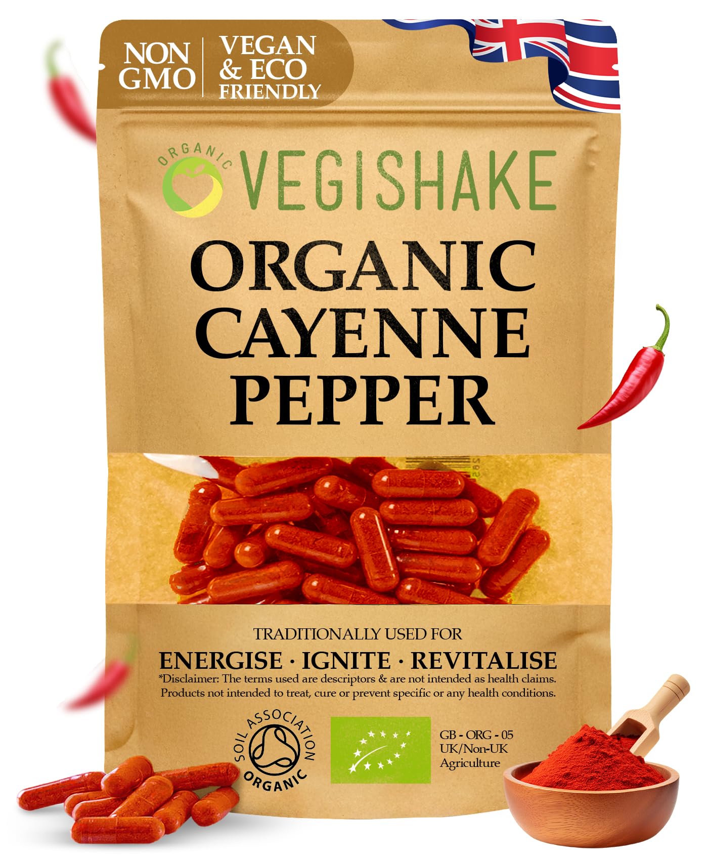 Organic Cayenne Pepper | Fat Burners | Fat Burners for Men Weight Loss | Fat Burners for Women Weight Loss | Fat Burner Tablets | UK British Company | 200 Capsules