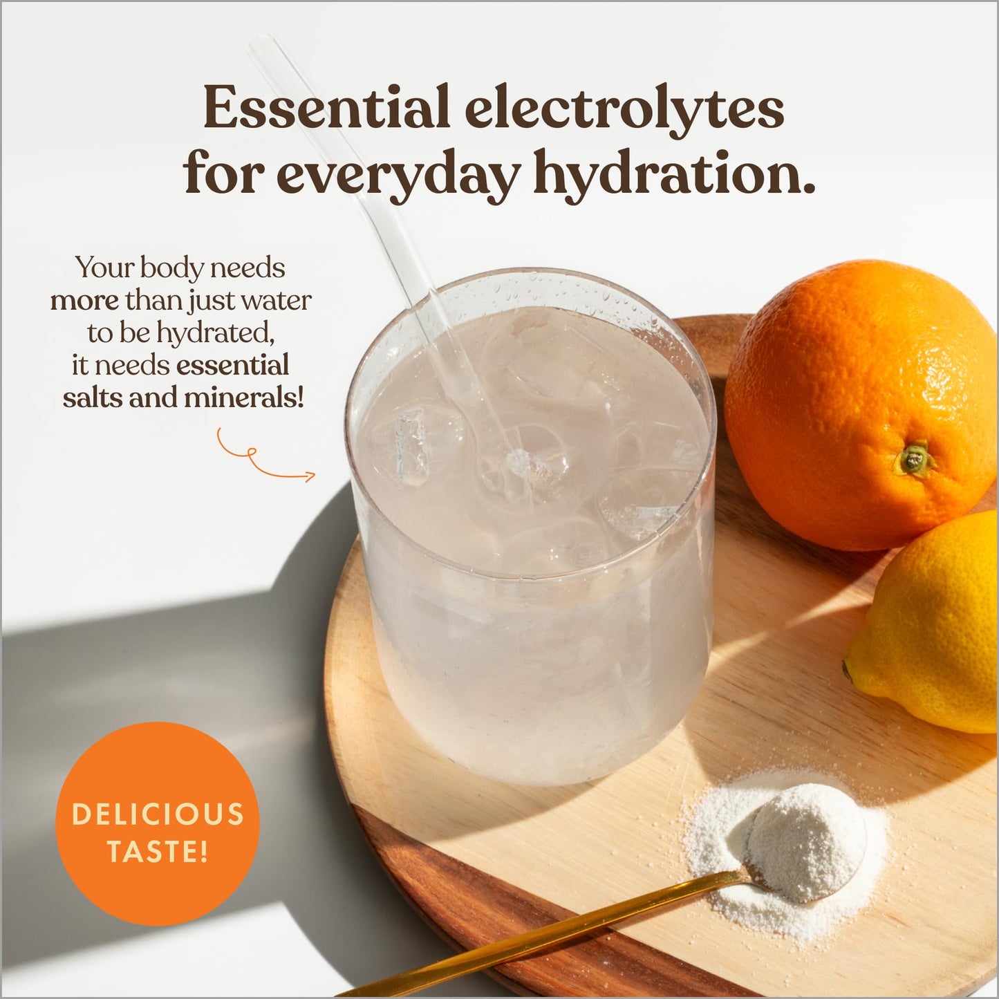 Free Soul Hydrate | Electrolyte Hydration Sachets with Sodium, Magnesium, Vitamin C, & More | Zero Sugar, Advanced Electrolyte Powder for Daily Use | Citrus Salt Flavour | 30 Sachets