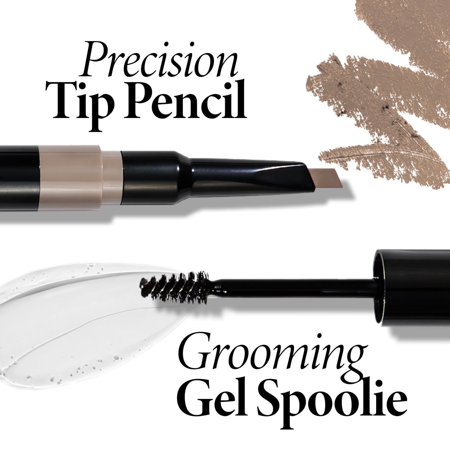 LAURA GELLER NEW YORK Sculpt-n-Stay Waterproof Brow Pencil & Gel (Taupe) - Precision 2-in-1 Waterproof Eyebrow Pencil for Perfectly Sculpted Brows