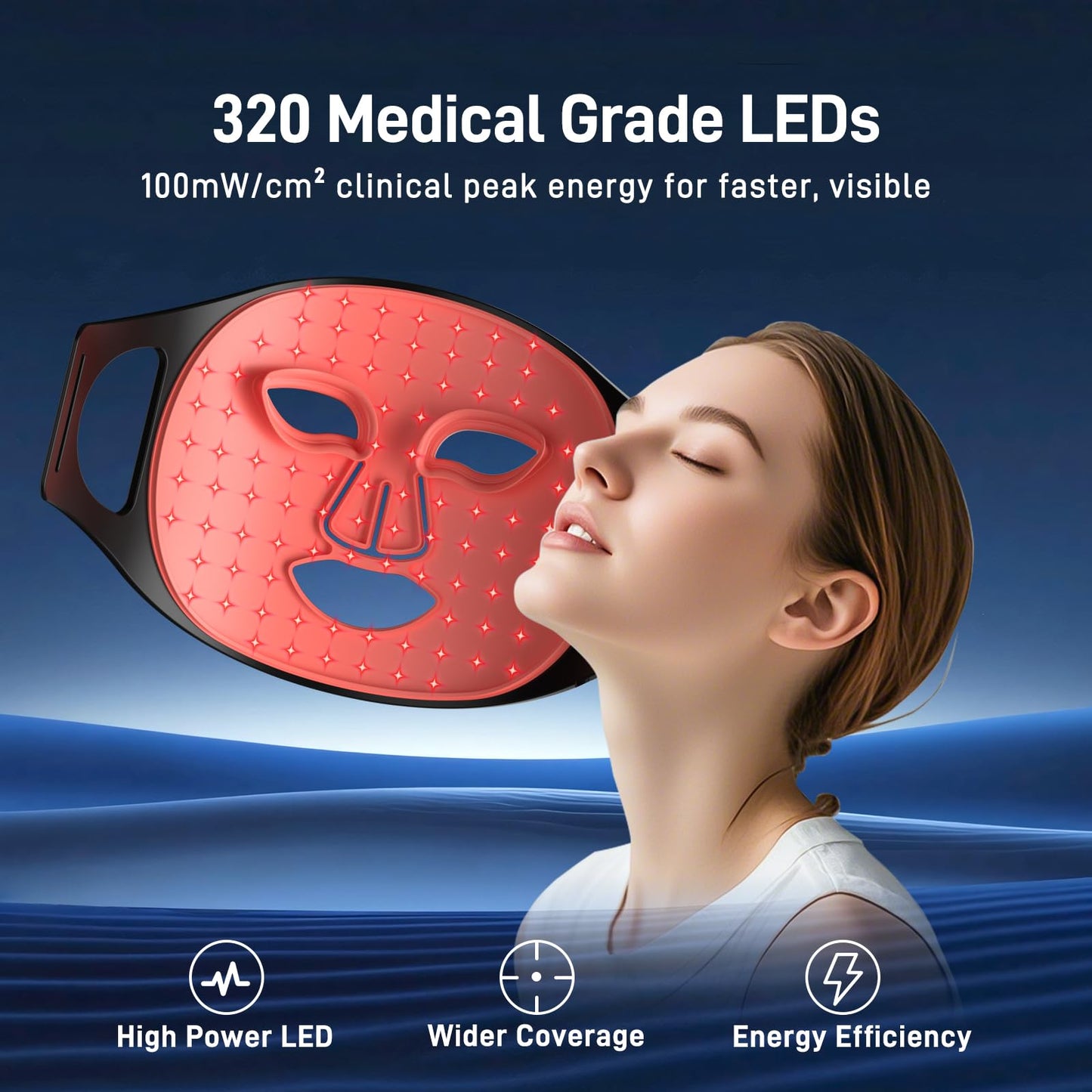 Lovsheme LED Face Mask – Wireless Red Light Therapy