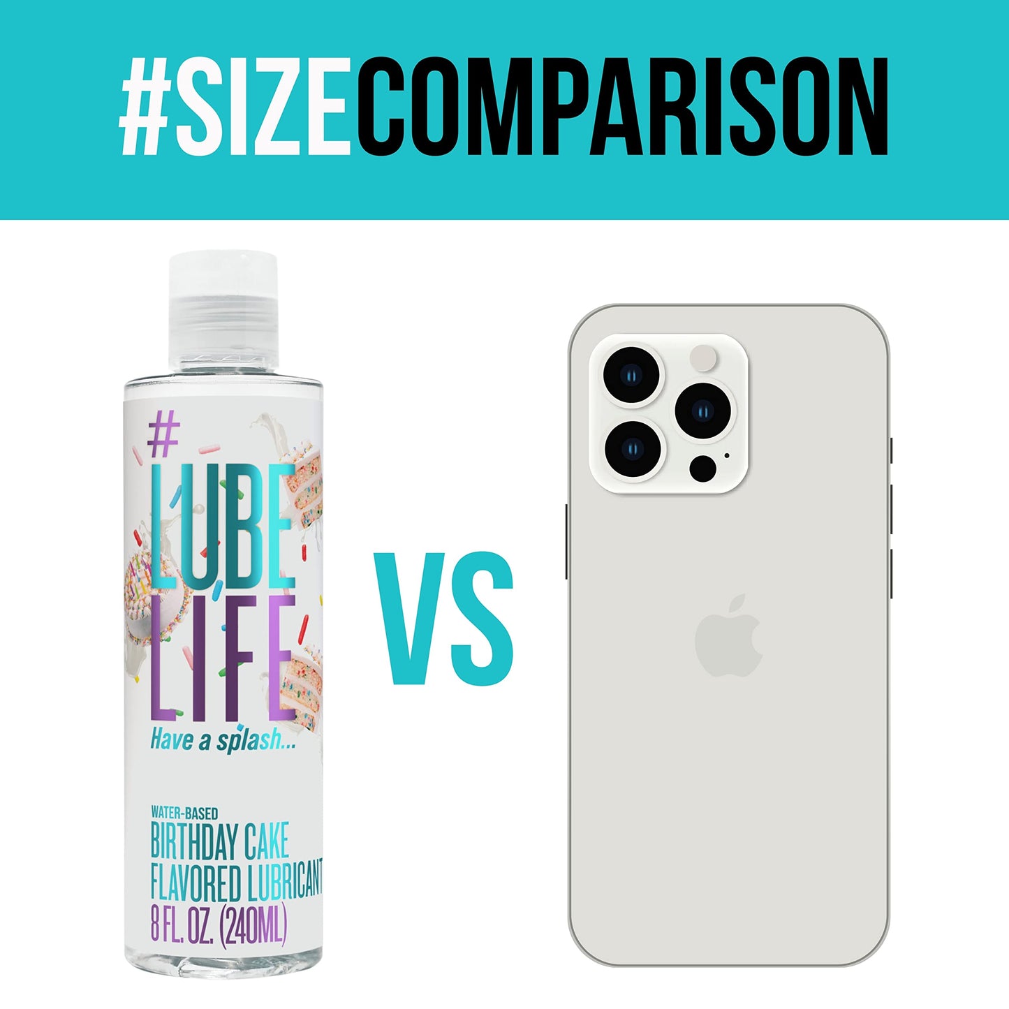 Lube Life Water-Based Birthday Cake Flavored Lubricant, Personal Lube for Men, Women and Couples, Made Without Added Sugar, 240 ml