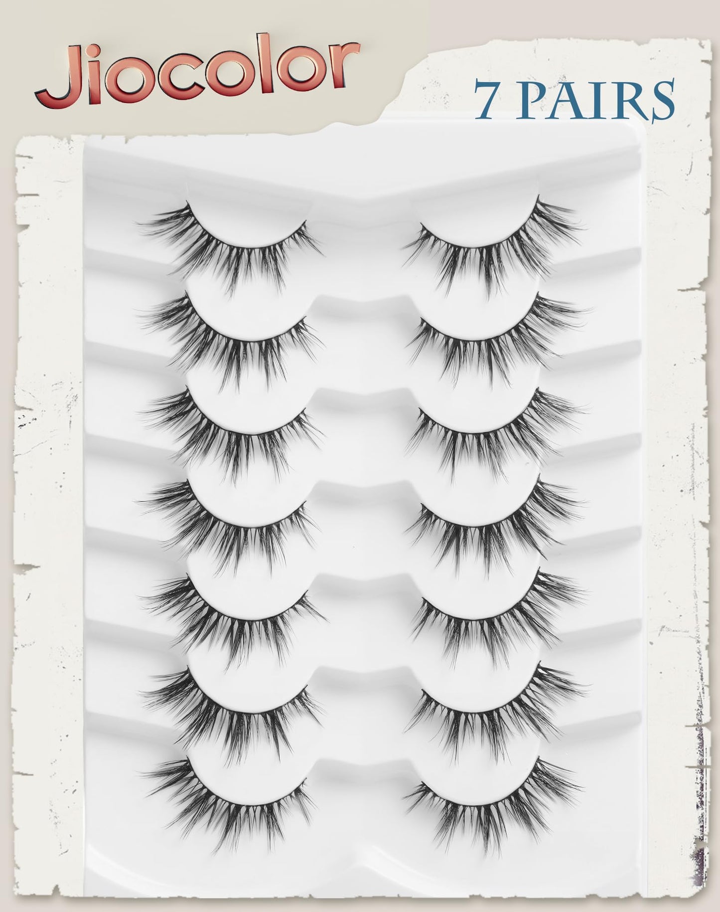 Natural Lashes That Look Like Extensions Strip Lashes Natural Look Thin Band Wispy Eyelashes 13mm Cat Eye False Eyelashes Foxy Eye Lashes 12 mm 7 Pairs S10
