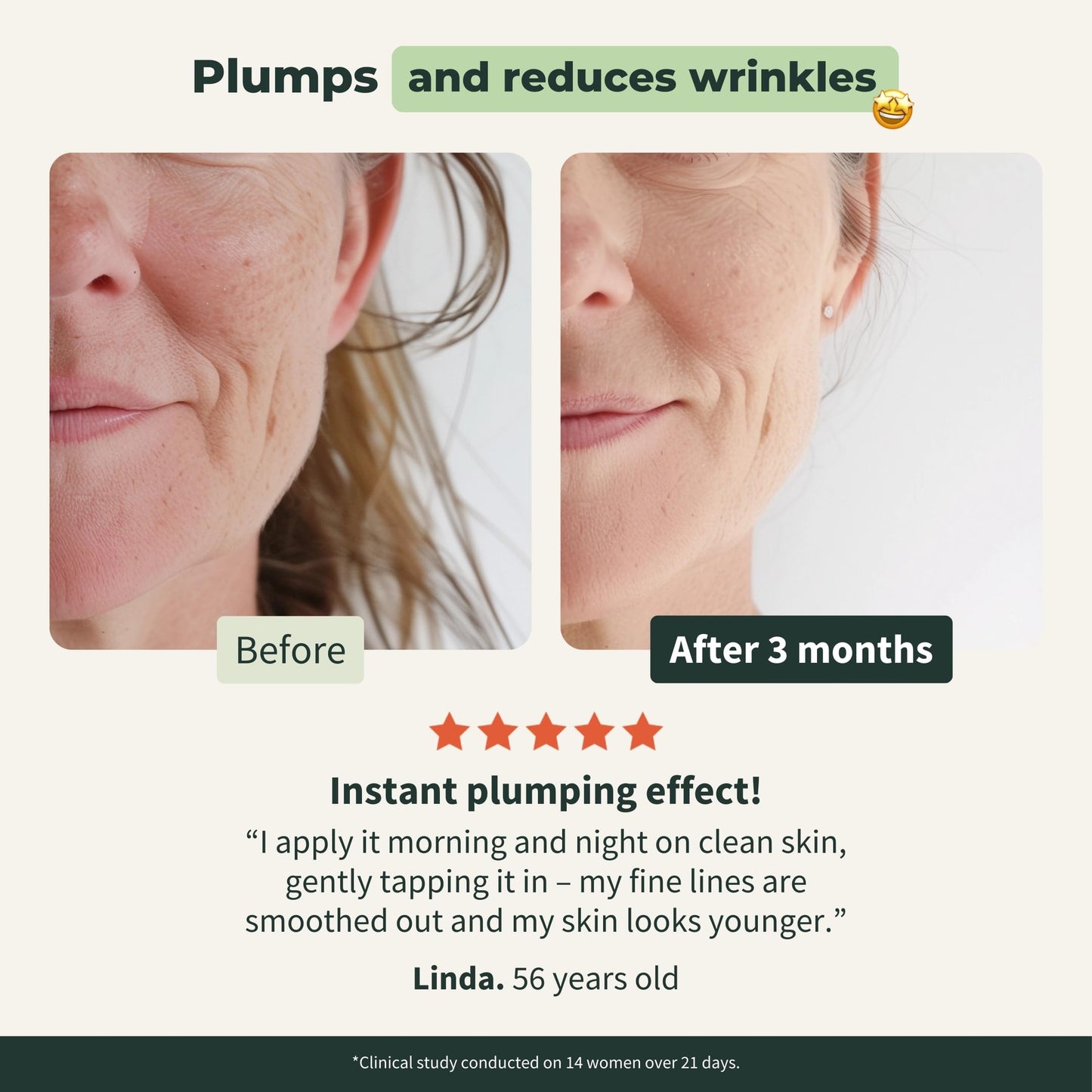 BIONOBLE Hyaluronic Acid Serum Certified Organic - Hydrating, Anti Wrinkle & Anti Aging with Aloe Vera - Vegan Face Serum for Women Mature Skin & All Skin Types - Glass Bottle + Pump - 30ml