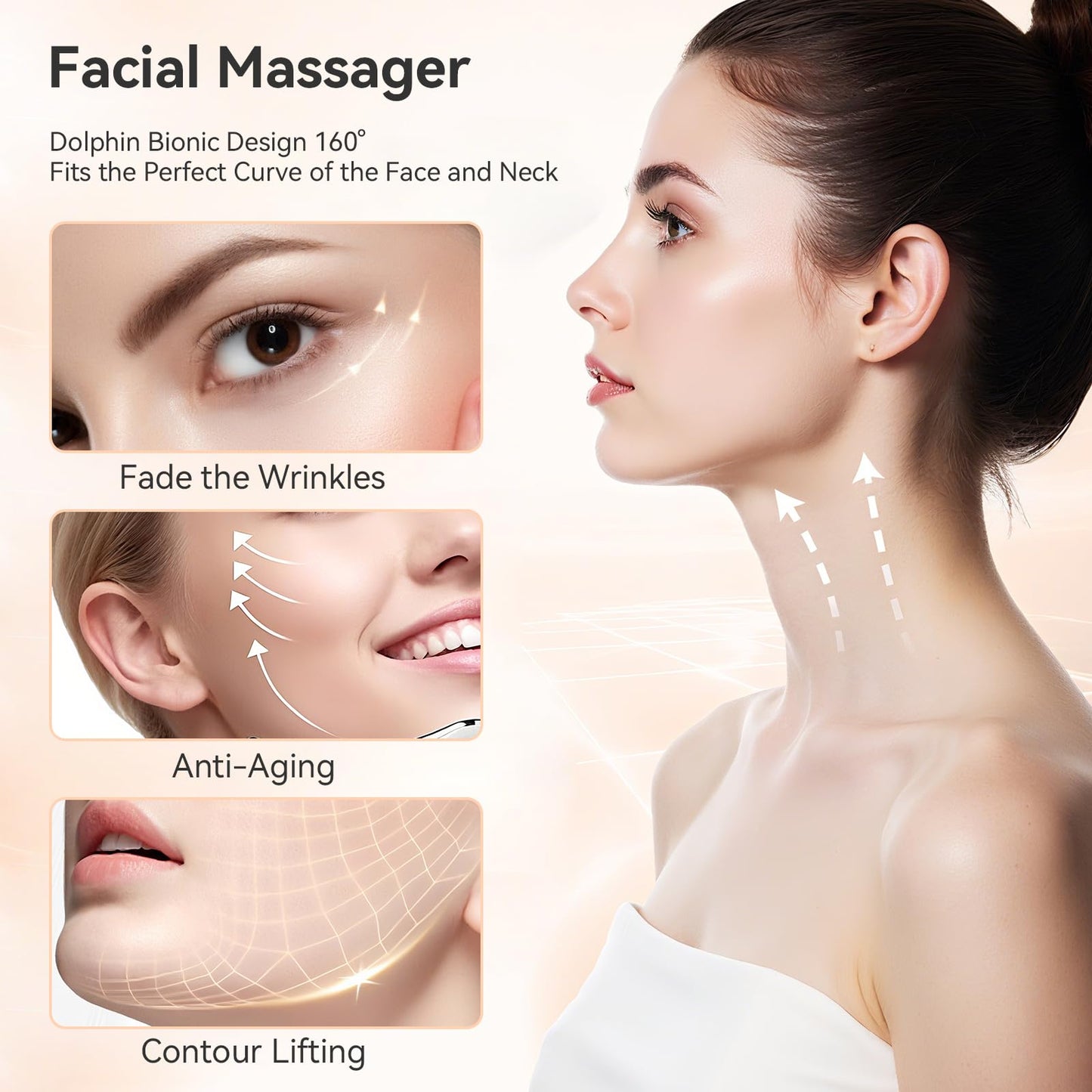 QUELLE 7-Color Face & Neck Massager – Anti-Aging Device (AM-816)