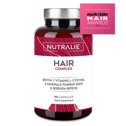 Hair Vitamins - Anti-Hair Loss + Hair Growth + Nails Vitamins - [Award 2022] - Biotin + Zinc + Selenium - Hair Skin and Nail Vitamins with L-Cysteine - Hair Supplement - 90 Capsules - Nutralie