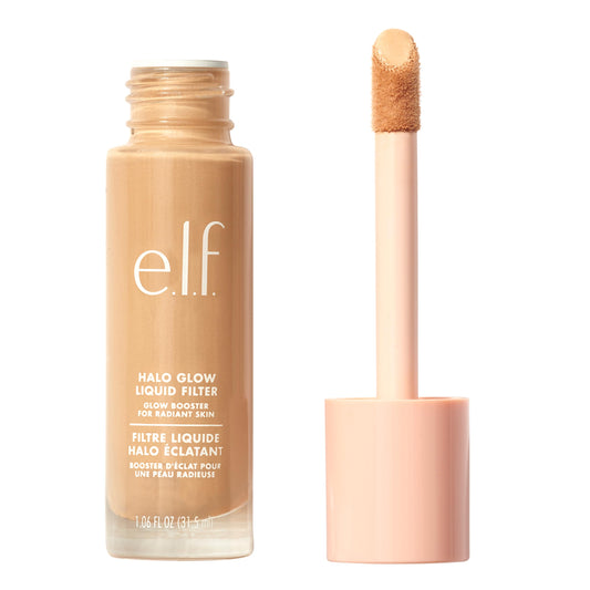 e.l.f. Halo Glow Liquid Filter, Complexion Booster For A Glowing, Soft-Focus Look, Infused With Hyaluronic Acid, Vegan & Cruelty-Free, 5 Medium - Tan