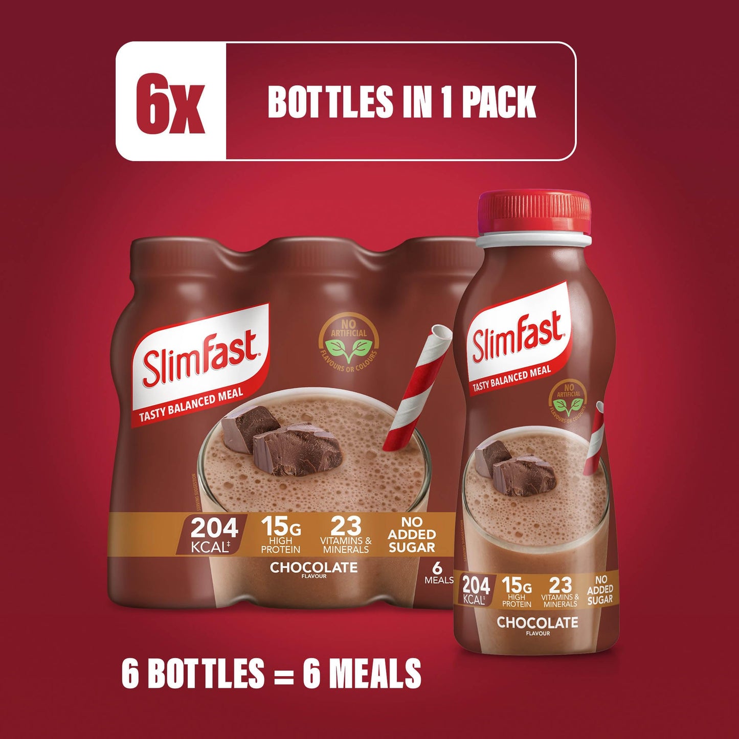 SlimFast Ready To Drink Chocolate Shake – 6 x 325ml