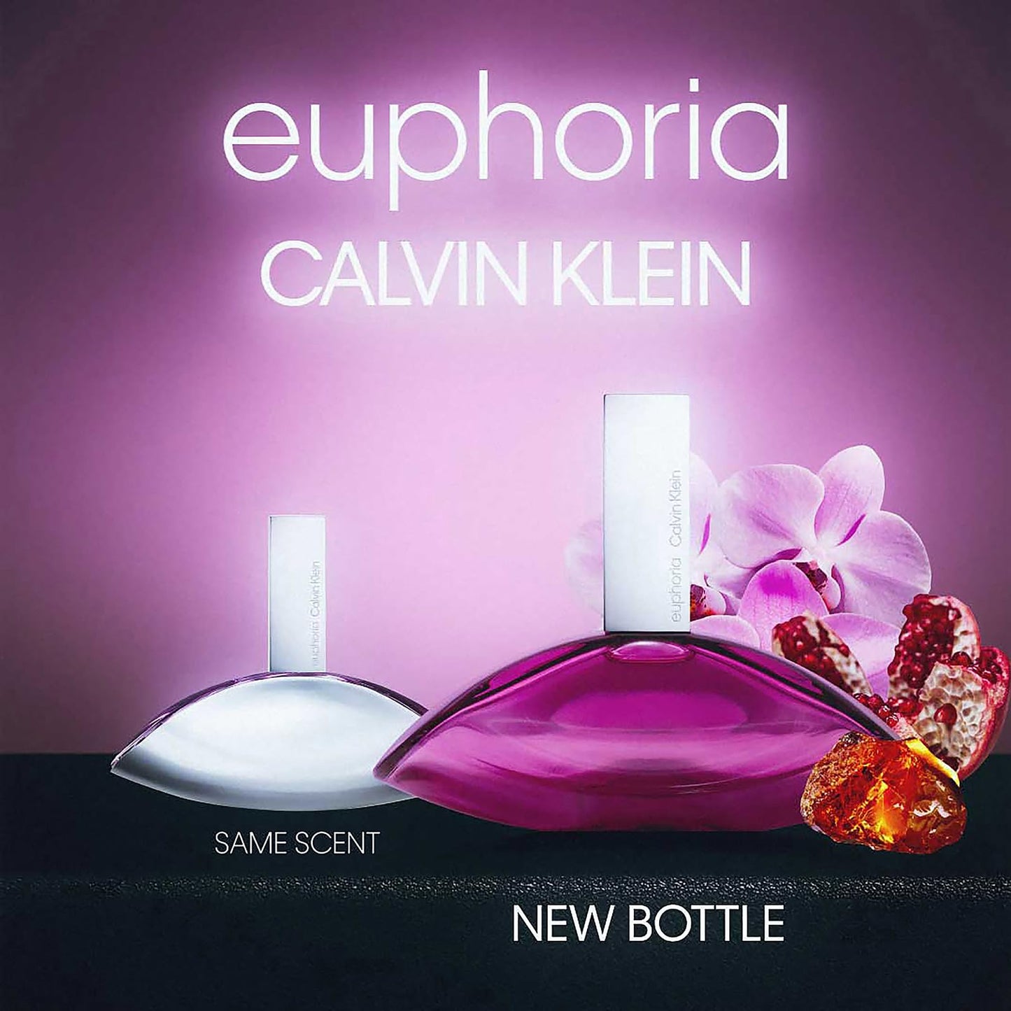 CALVIN KLEIN Euphoria - Eau de Parfum for Women - Chypre Fragrance with Notes of Pomegranate, Black Orchid, Lotus Blossom and Mahogany Wood - High Longevity - 100ml
