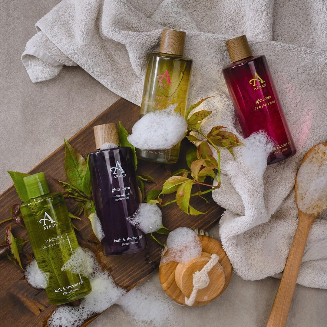 Arran Sense of Scotland Glen Rosa Body Wash (300ml) with Fig and Calming Ylang Ylang for Gentle Cleansing and Hydrated Skin
