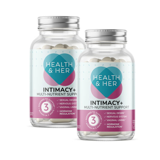 Health & Her Intimacy+ Multi-Nutrient Support for Women - Women's Desire Supplement with Maca Root, Tribulus Terrestris and Sea Buckthorn - 2 Month Supply - 120 Vegan Tablets