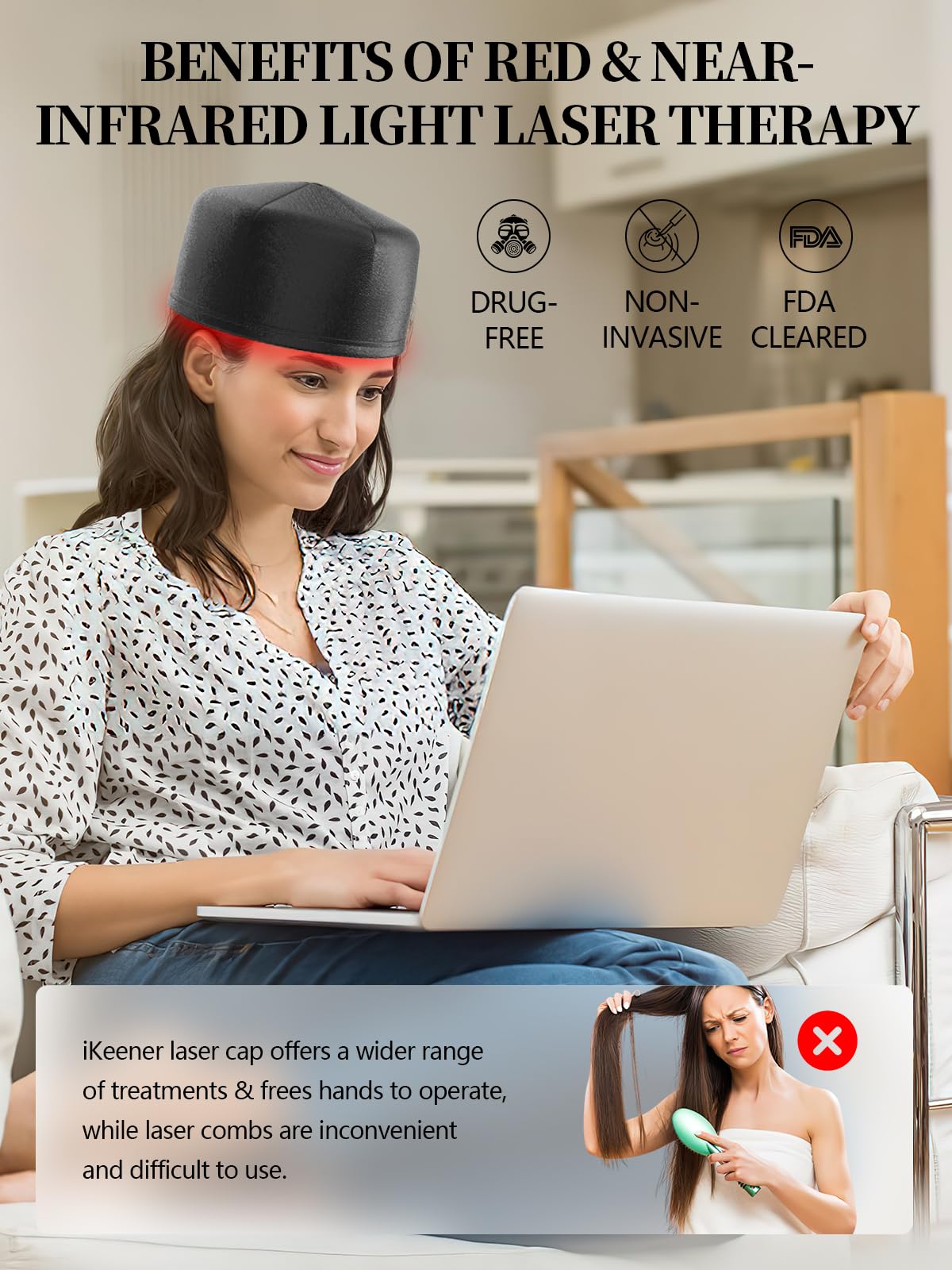 Laser Hair Growth Cap – Red Light Therapy Helmet