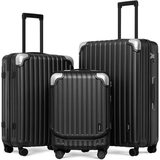 LEVEL8 Luggage 3-Piece Spinner Hardshell Set