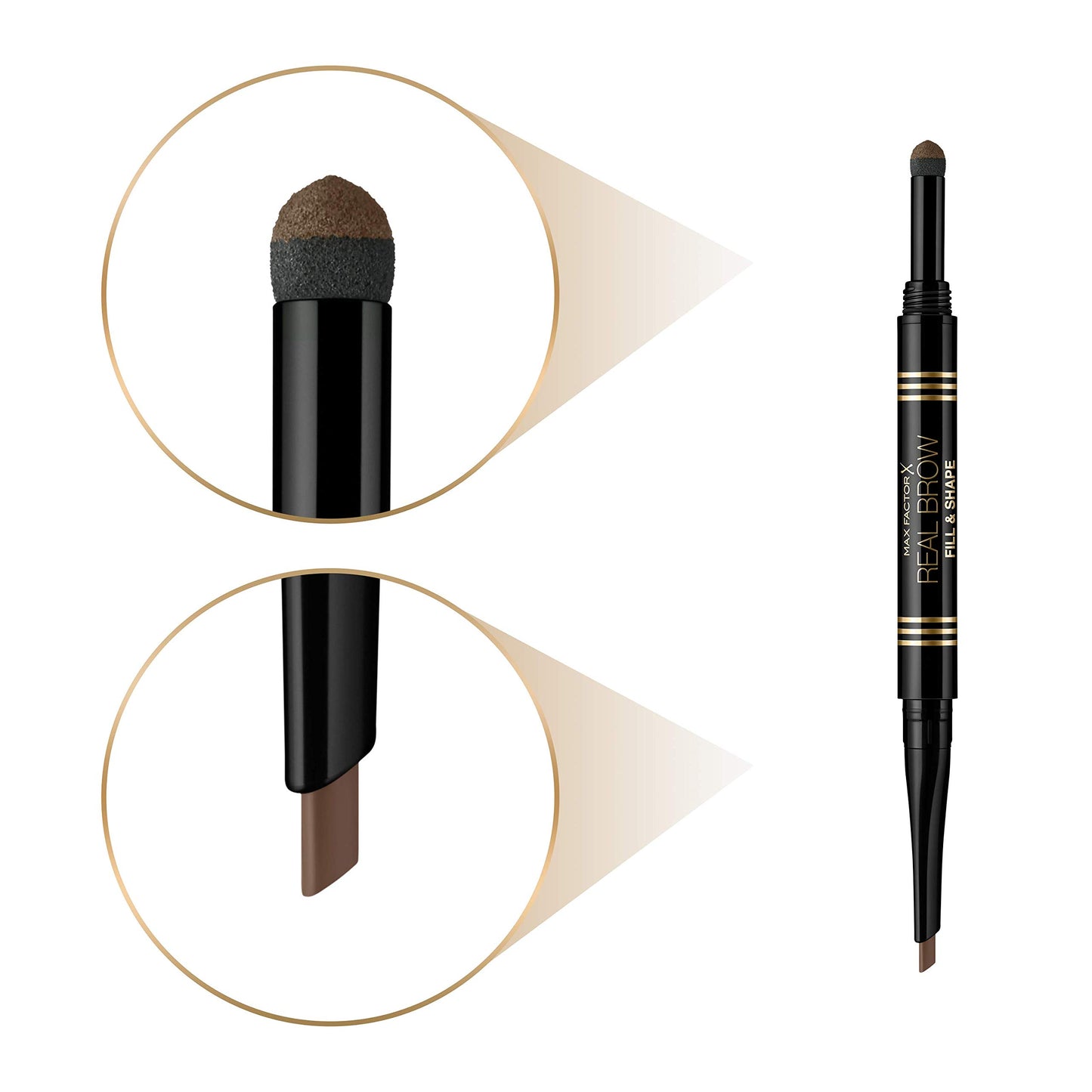 Max Factor Real Brow Fill and Shape Pencil, Soft Brown, 0.66 ml