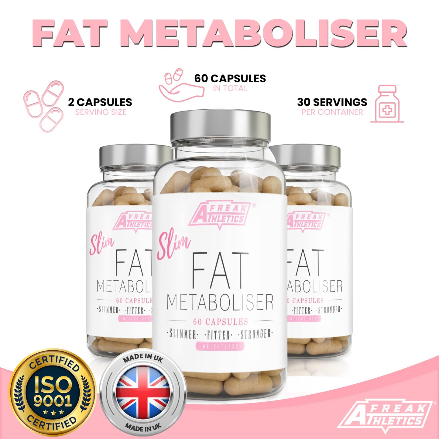 Fat Burners for Women Weight Loss Supplement - Slim Fat Metaboliser Weight Loss Pills - Fat Burner Tablets Made in The UK