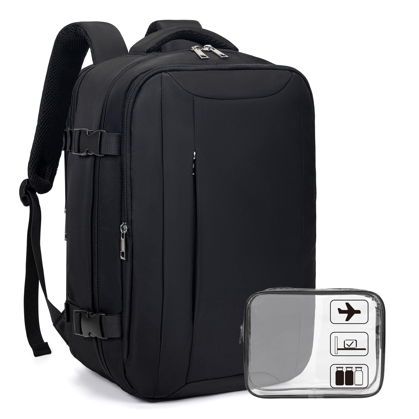 Xkdoai for Ryanair Cabin Bags 40x20x25, Travel Backpack with TSA Approved Clear Bag, Travel Bag Underseat Carry-ons Hand Luggage Bag for Travelling Casual Daypack for Ryan Air Plane