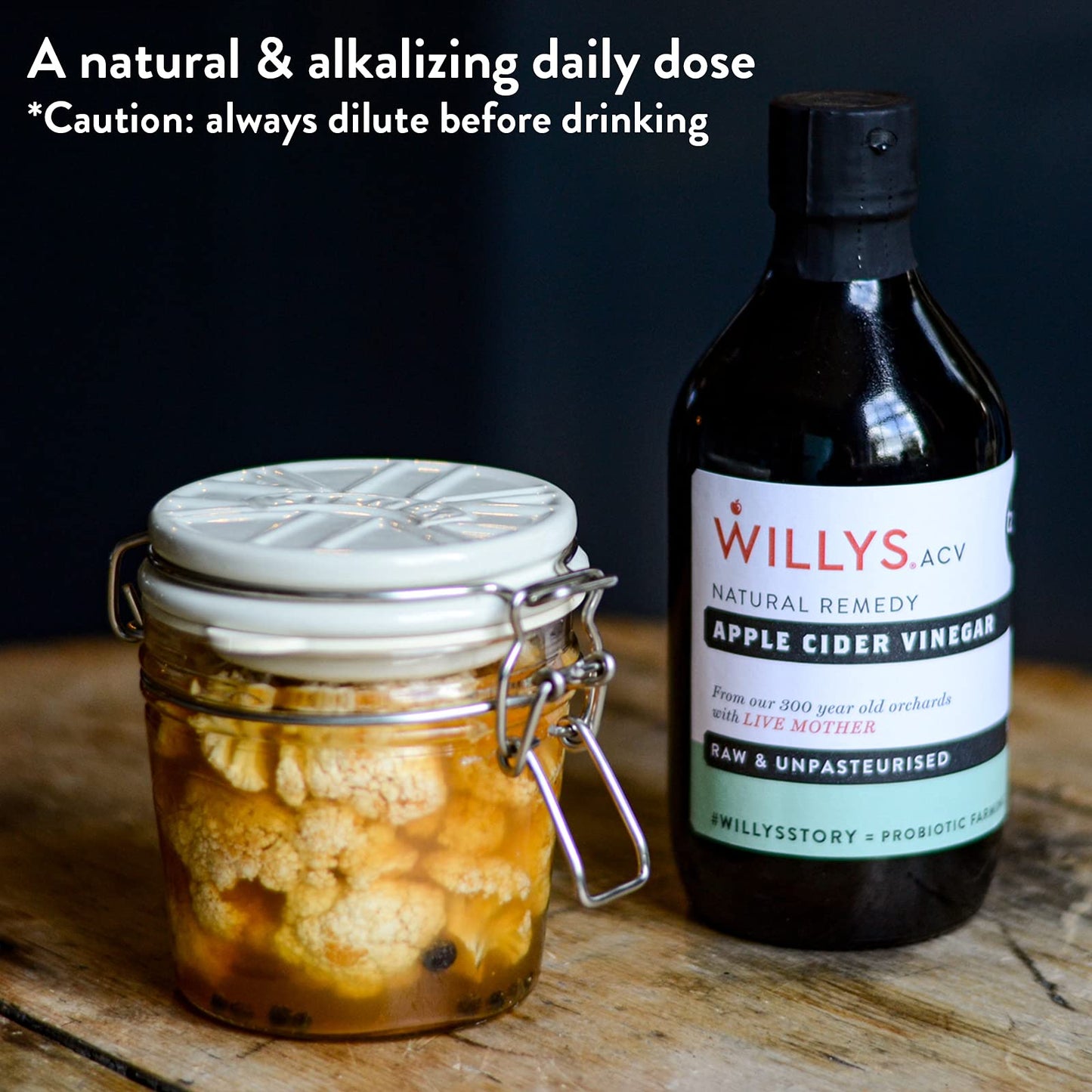 WILLY'S Apple Cider Vinegar with Live Mother - Probiotics For Detox & Gut Health - 5L Refill Bag In Box - Sustainable ACV