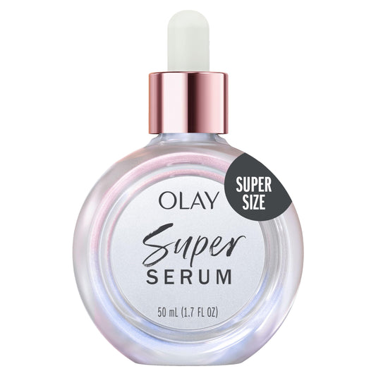 Olay Super Serum 5-in-1 Benefits, Hydrating Face Serum 50 ml, With Vitamin C, Niacinamide, Collagen Peptides & Vitamin E, Glowing, Firmer and Smoother Skin, Lightweight Formula