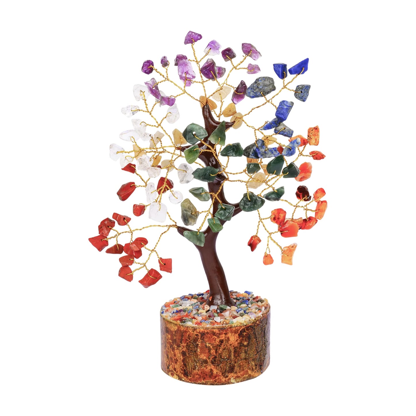 Healing Stones Tree - Chakra Stones - Feng Shui Decor - Meditation Accessories - Spiritual Gifts