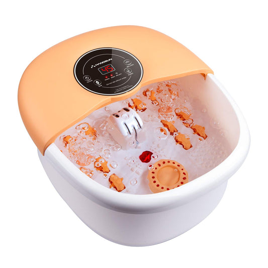 Hangsun Large Foot Spa Bath Massager with Heat Bubbles Massage FM660 Heater Temperature Control, Massage Rollers, Medicine Box, Infrared for Relieve Foot Pressure
