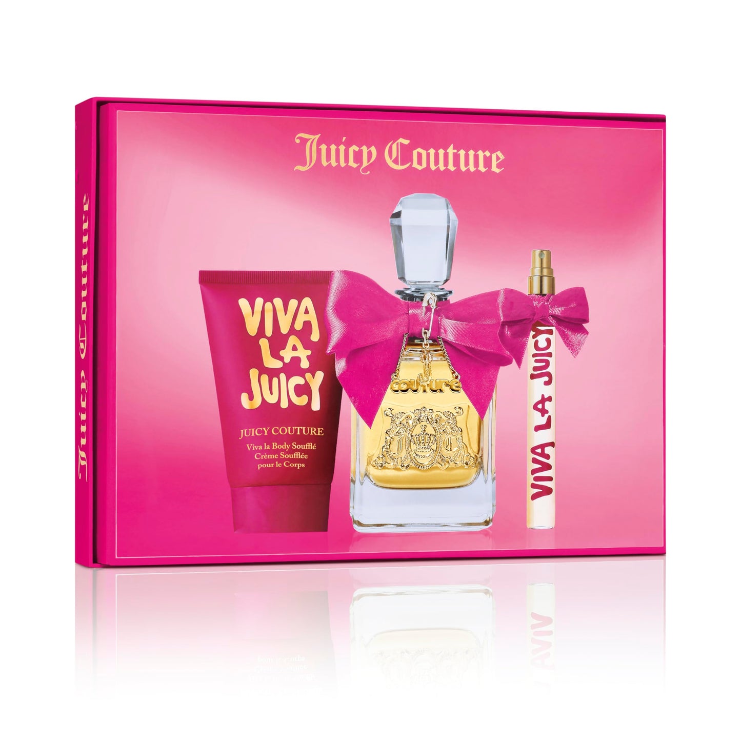 Juicy Couture VIVA LA JUICY 100ml Eau de Parfum, 3-piece Fragrance Gift Set, floral gourmand perfume, luxury fragrance gifting for Women