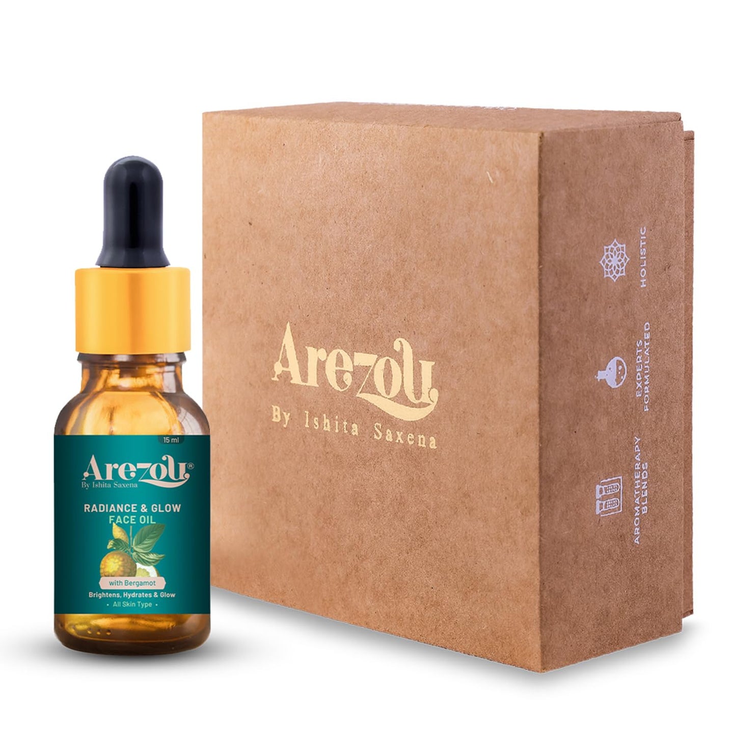 Arezou Radiance & Glow Face Oil - 15ml | Hydrating, Brightening & Lightweight | Non-Greasy, Vitamin-Rich Serum for Radiant, Smooth & Healthy Skin - All Skin Type