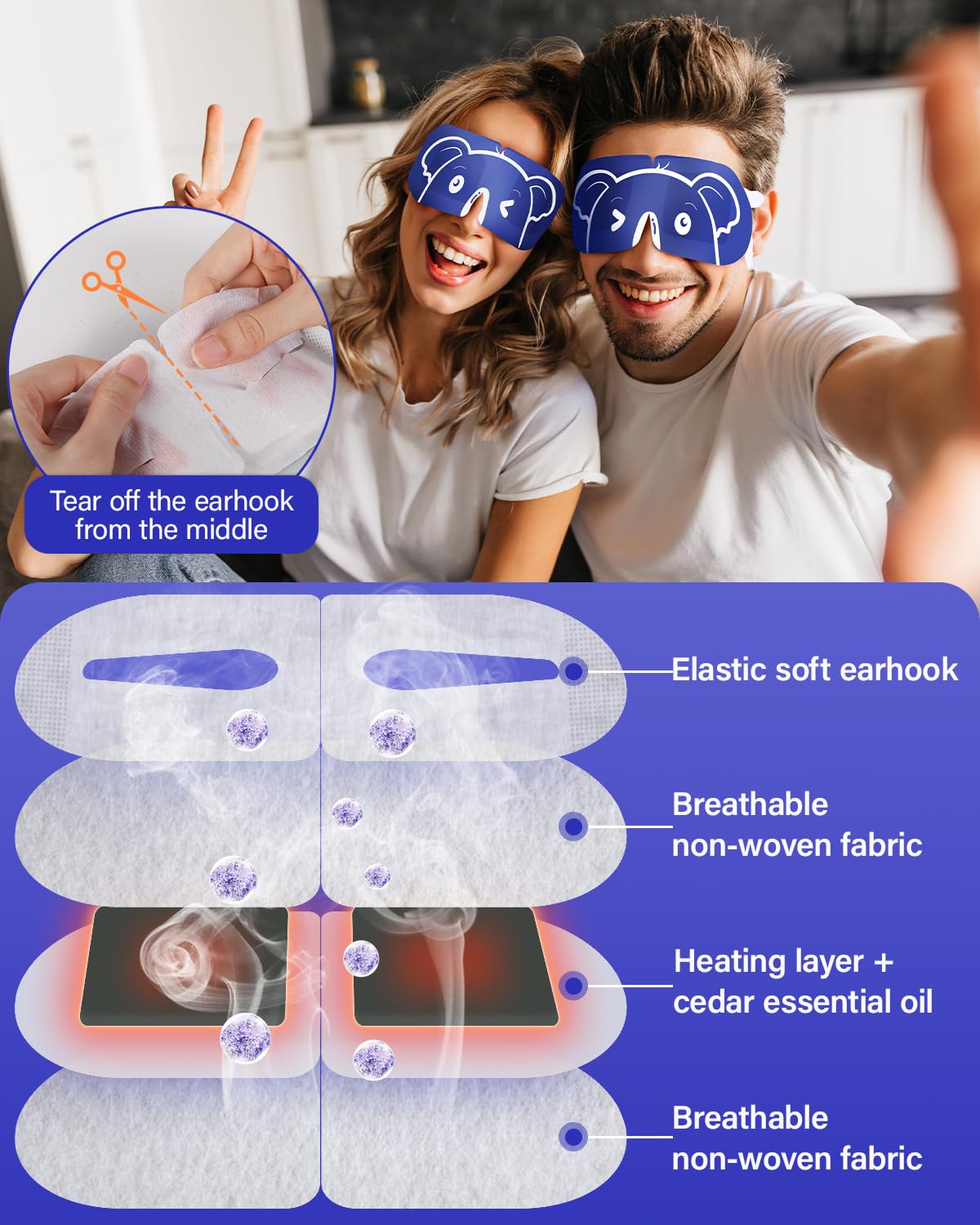 ProCIV Steam Eye Mask 20 Packs Warming Eye Mask Self Heating Eye Mask Lavender Sleep Mask for Dry Eyes,Plane Travel Essentials, Sleep gift set for Students|Teacher|Men|Women|Friend|Family(Lavender)