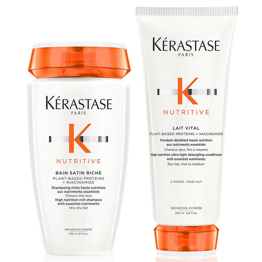 Kerastase Nutritive Bain Satin Riche 250ml Lait Vital 200ml