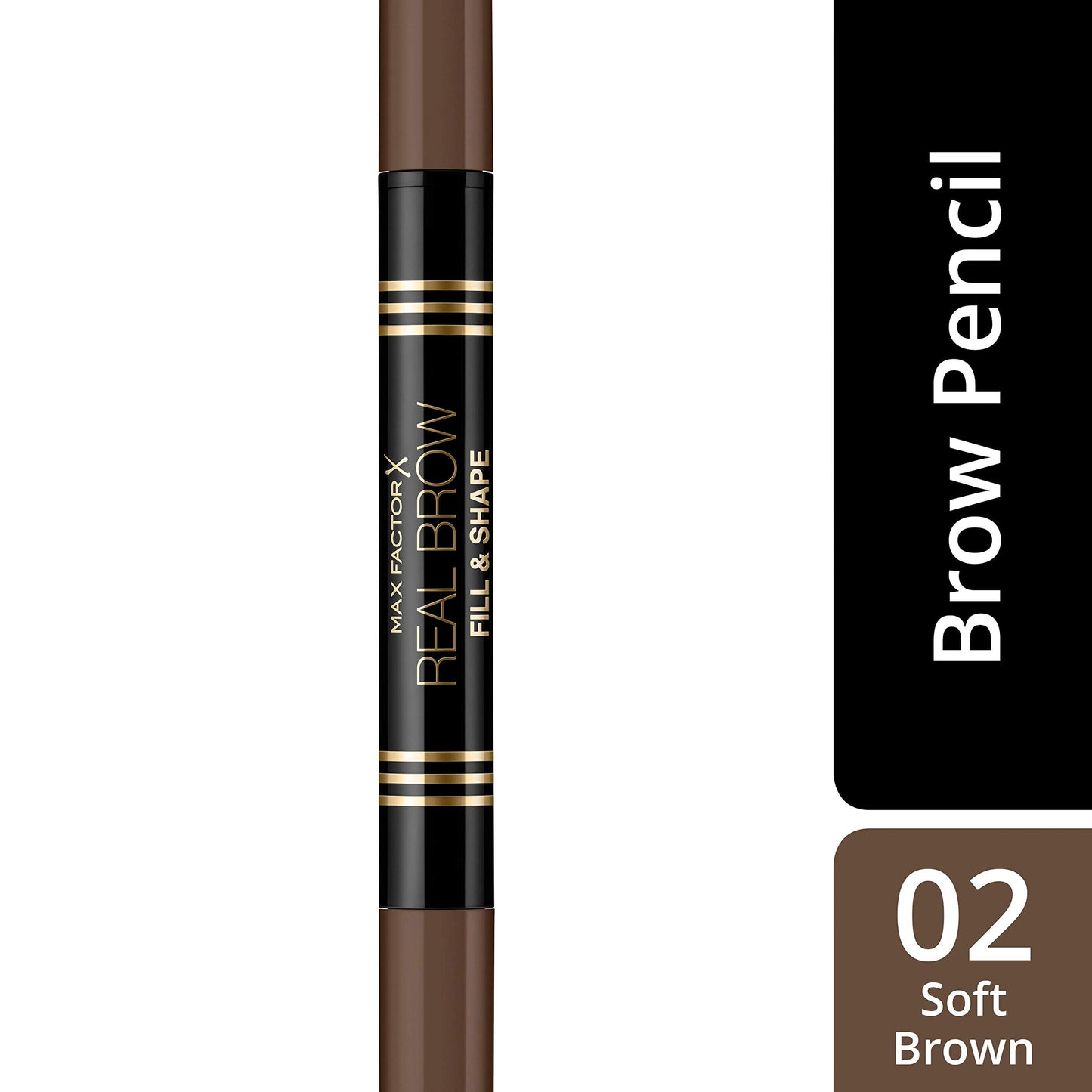 Max Factor Real Brow Fill and Shape Pencil, Soft Brown, 0.66 ml