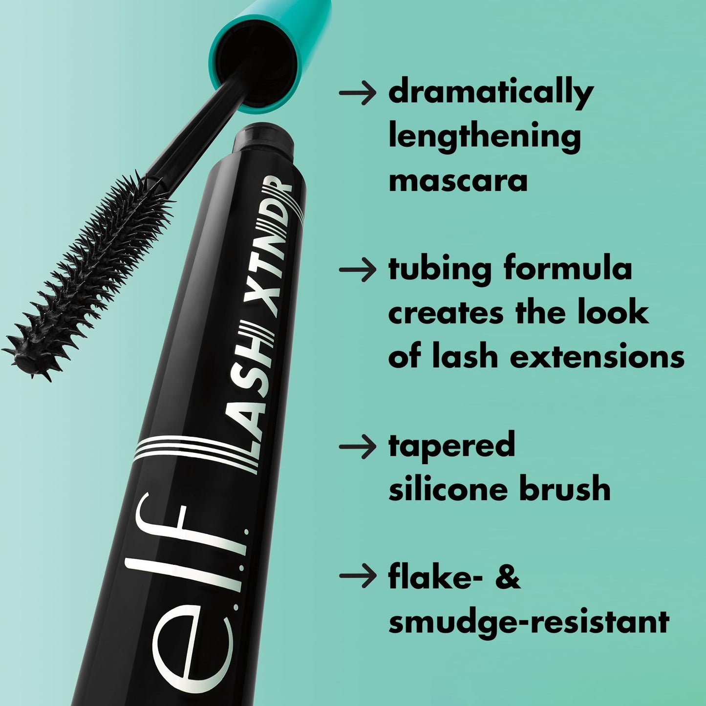 e.l.f. Lash XTNDR Mascara, Long-Lasting & Buildable For The Look Of Lash Extensions, Clump & Flake Free, Vegan & Cruelty-Free, Deep Brown