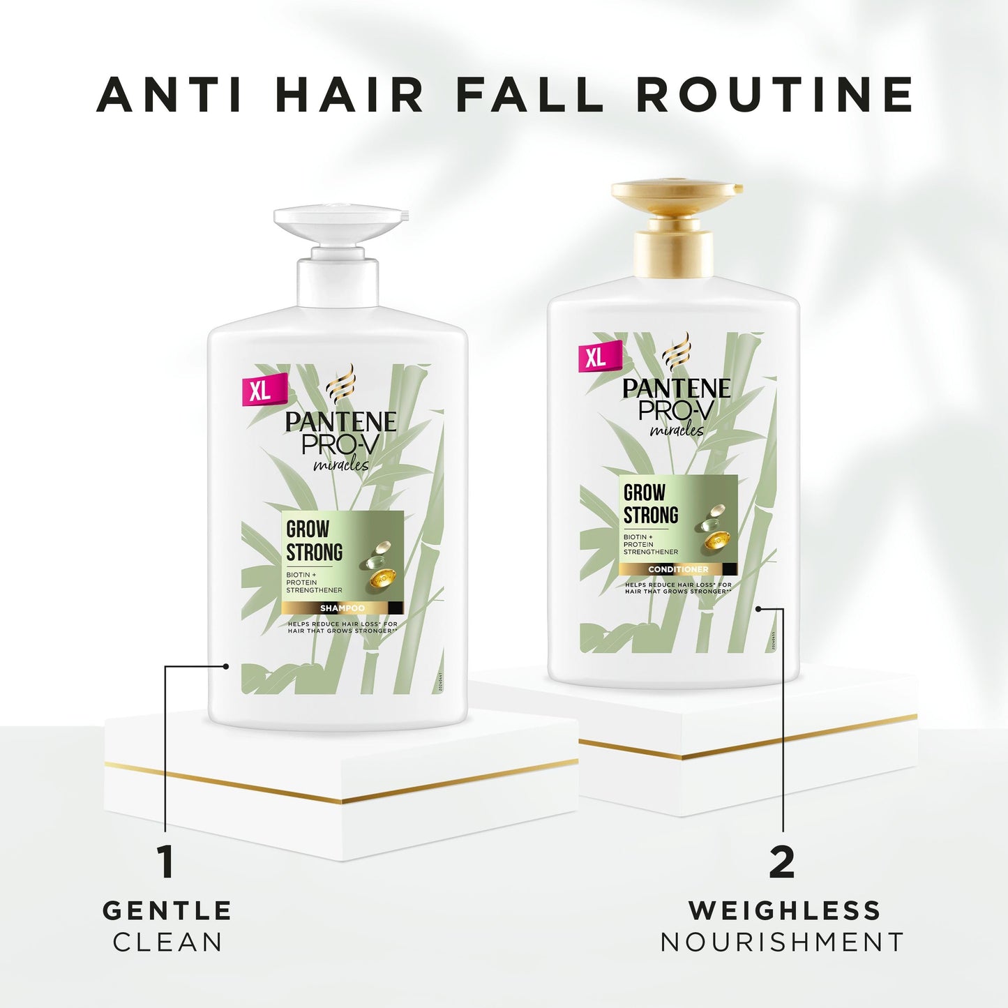 Pantene Biotin & Bamboo Conditioner |For Dry Damaged Hair |Helps Reduce Hair Loss, 1L