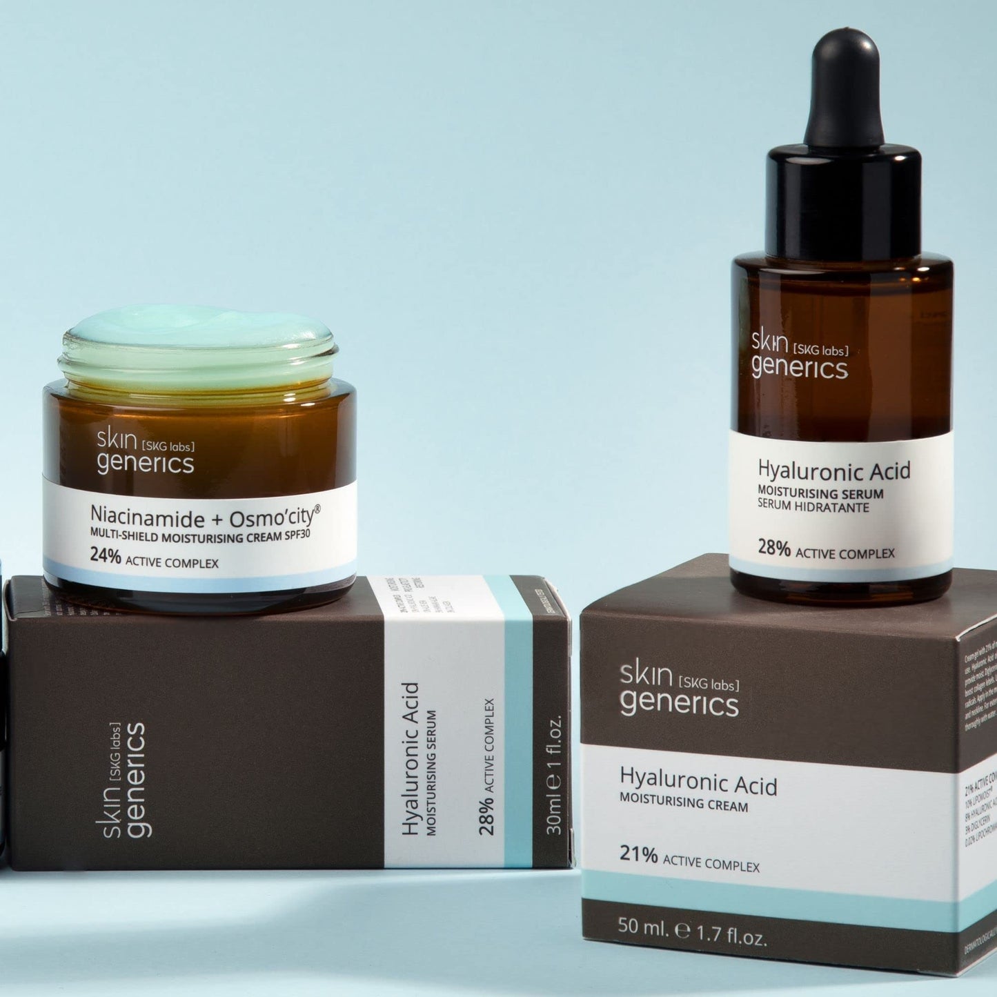 Skin Generics | Pure Organic Hyaluronic Acid Serum | 30ml | Moisturizing Concentrate that Regenerates and Increases Skin Elasticity | Paraben and Paraffin Free Facial Serum | 100% Vegan