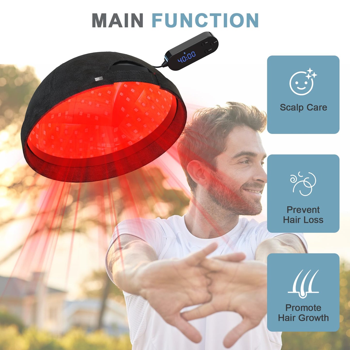 Laser Hair Growth Helmet, Red Light Therapy Cap for Hair Regrowth Hair Loss for Men and Women with 236pcs Lamp