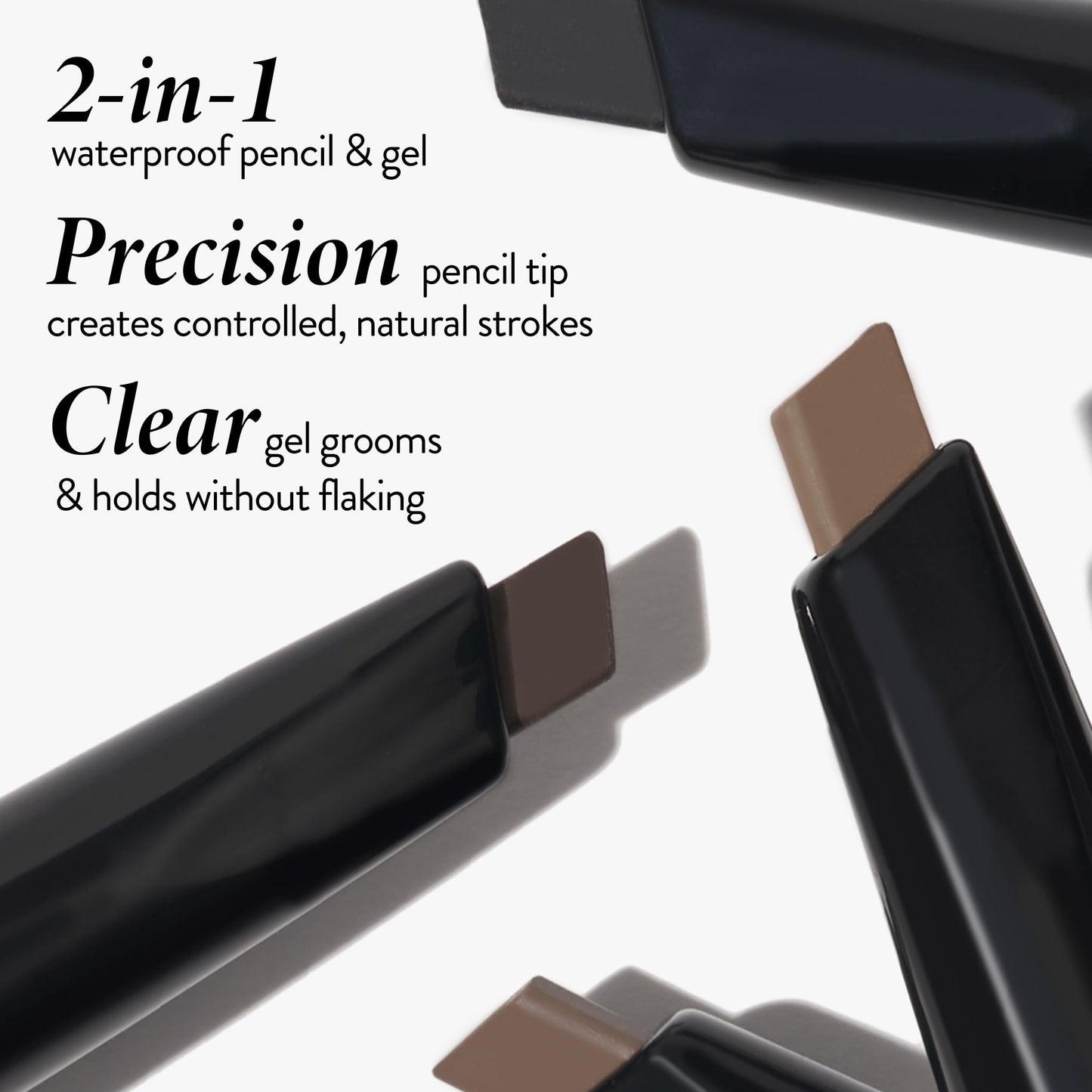LAURA GELLER NEW YORK Sculpt-n-Stay Waterproof Brow Pencil & Gel (Taupe) - Precision 2-in-1 Waterproof Eyebrow Pencil for Perfectly Sculpted Brows