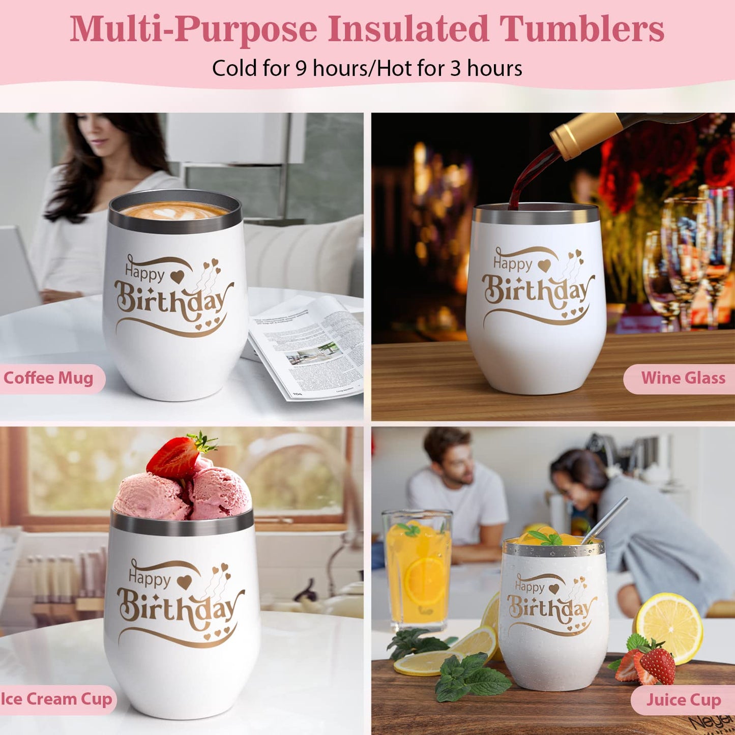 Birthday Gifts for Women, Unique Happy Birth-day Hampers Pamper Gift Box for Her, Female Self Care Package Birthday Presents for Best Friends, Mum, Sister, Auntie, Birth day Gift Ideas for Women